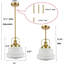 Luminaire suspendu industriel en verre laiteux