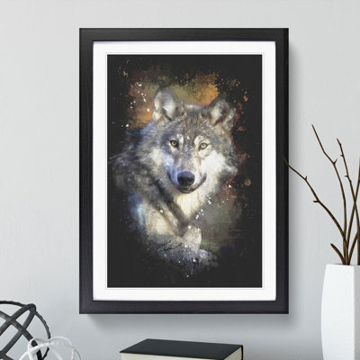 Wolf Vol.2 Paint Splash - Framed Print