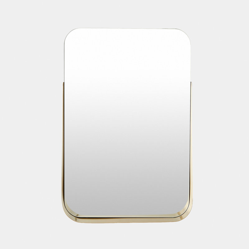 Rectangle Mirror W/Shelf-Brass