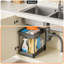 2-Tier Pull-Out Under Sink Organizer, Heavy-Duty Metal Cabinet Drawer Shelf For Bathroom And Kitchen Storage, Multi-Purpose Space Saving Solution