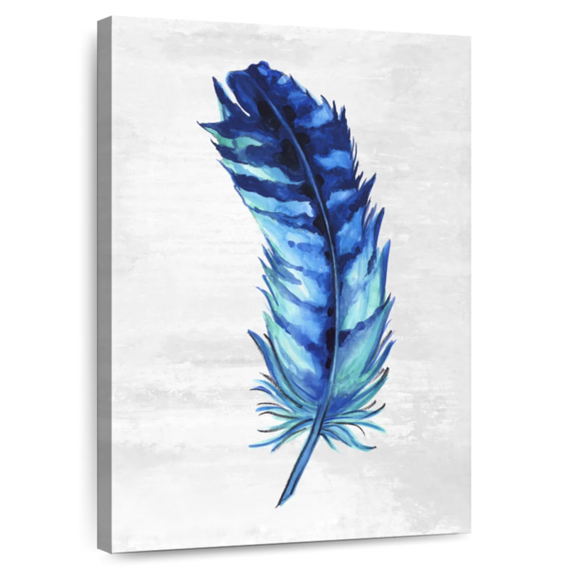 Kerner Indigo Feathers I, 24" H x 16" W