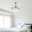 Ventilateur de plafond moderne 42 po avec éclairage à DEL et télécommande, 6 vitesses, réversible, 3 couleurs changeantes