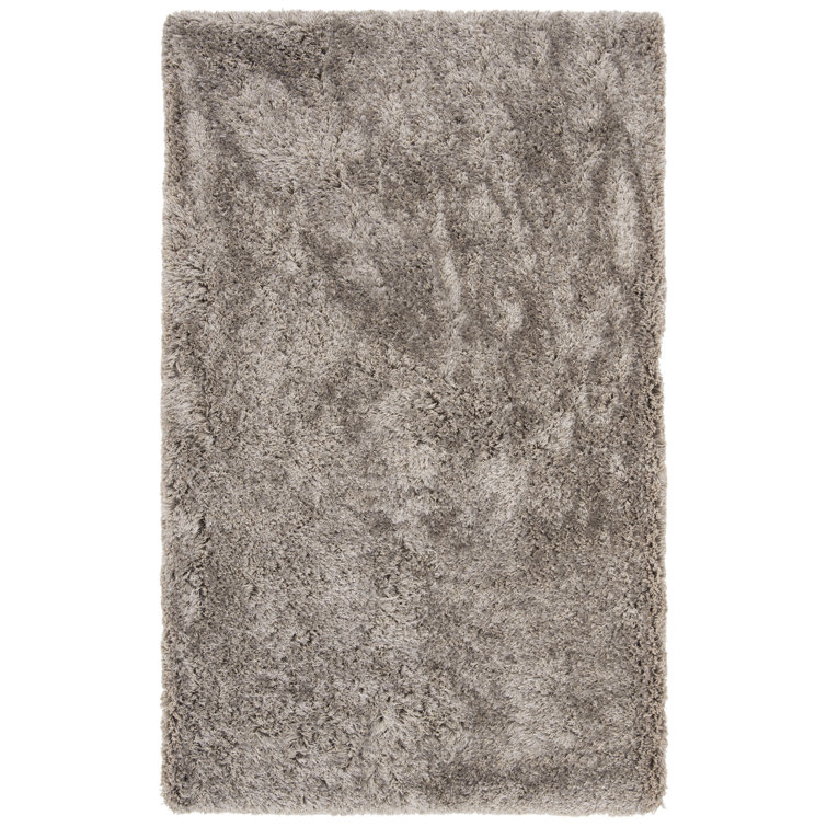 Pihu Shag Hand Tufted Performance Solid Color Rug