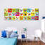 Fruits et légumes, tableau alphabétique sur toile-882983763