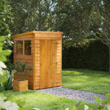 Powersheds 4 x 4ft Timber Overlap Pent Garden Shed