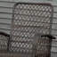 Chaise berçante d'extérieur inclinable en osier de rotin avec coussin moelleux pour le jardin-59032256