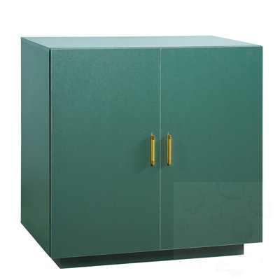 Double-Door Cat Litter Box Enclosure With Ventilated Holes