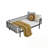 Twin Size Metal Brunelle with headboard and footabord-123873826-123873829