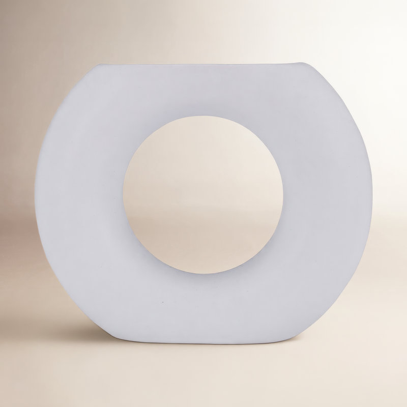 Vase en grès cérame Tocara, Blanc, H 5,43 po x l 6,53 po x P 1,81 po