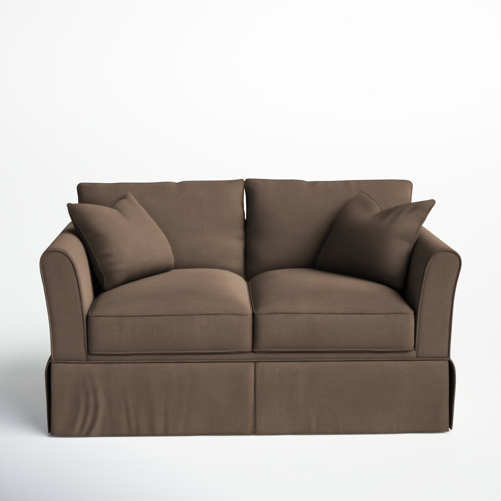 Shelby 63" Upholstered Loveseat, Bella Cocoa Performance Velvet
