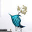 Ornement en verre de cristal moderne et luxueux conque bleu clair moderne