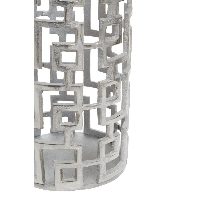Delphi Aluminum Tabletop Lantern, 32cm H x 17.5cm W x 17.5cm D