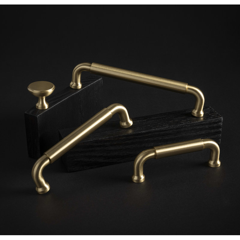 Edgewood Collection Pull Solid Brass, Satin Brass, 12"