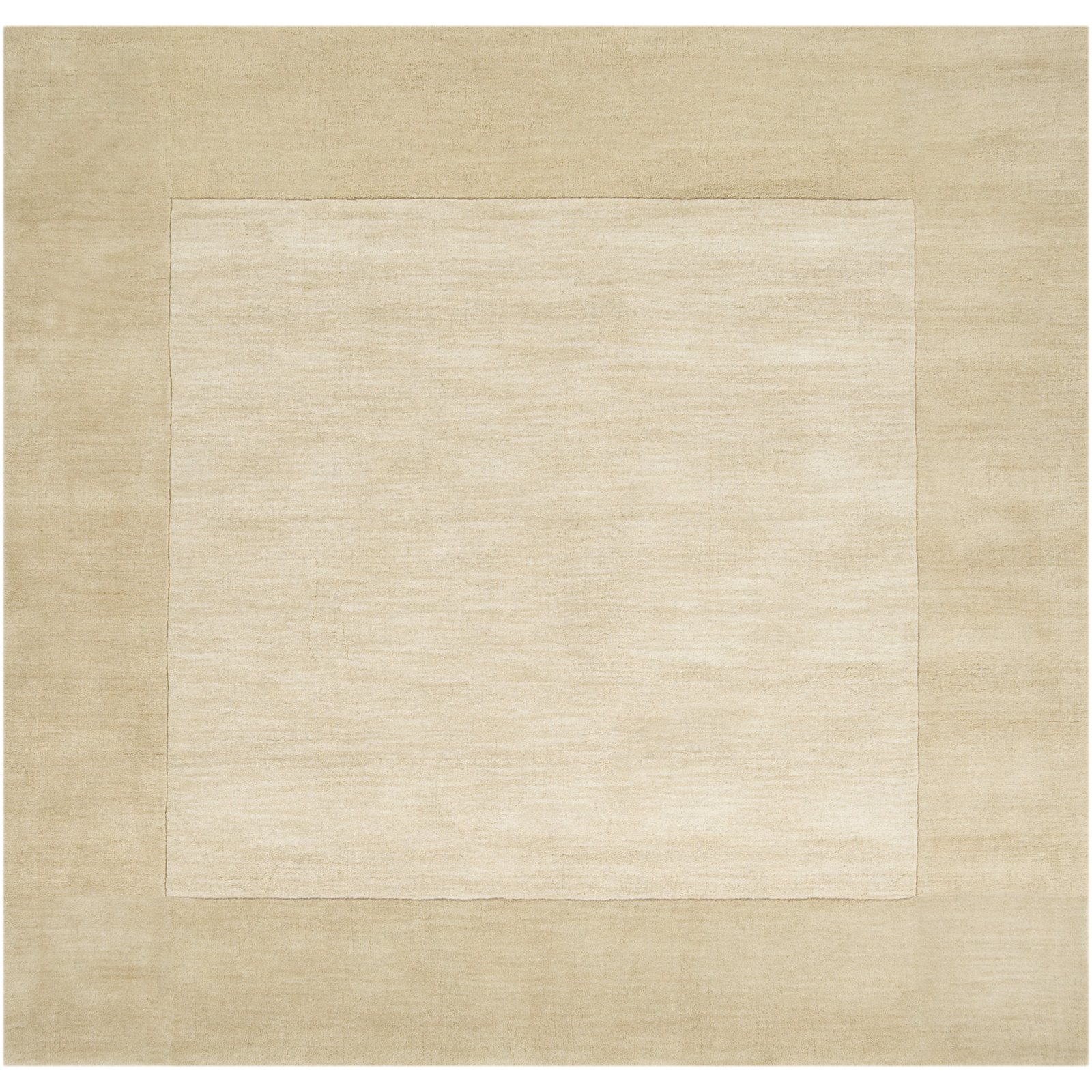Dolma Handmade Wool Beige Rug, Square 9'9"