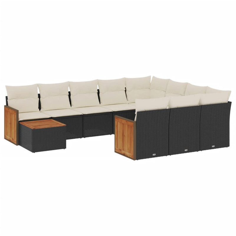 Ensemble de canapé de jardin Vidaxl - noir