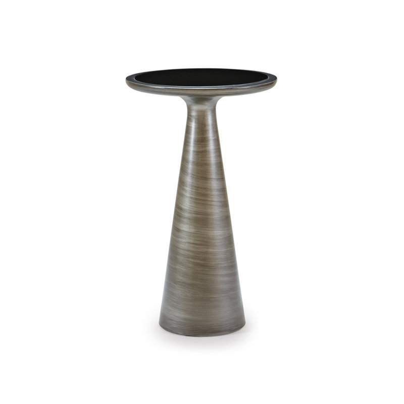 Addie Pull-Up Table, Antique Pewter