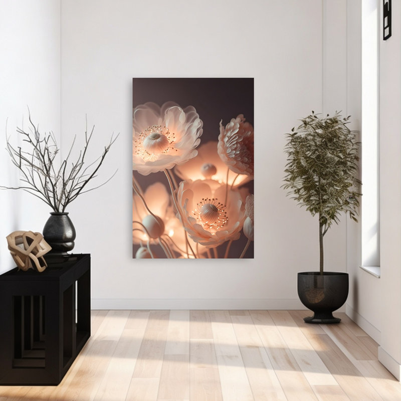 «Blossoms Contemporary Modern Flower», reproduction d'art murale, H 48 po x l 32 po