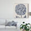 «Indigo Floral on Linen V» par Vision Studio - reproduction de dessin sur toile-559411267