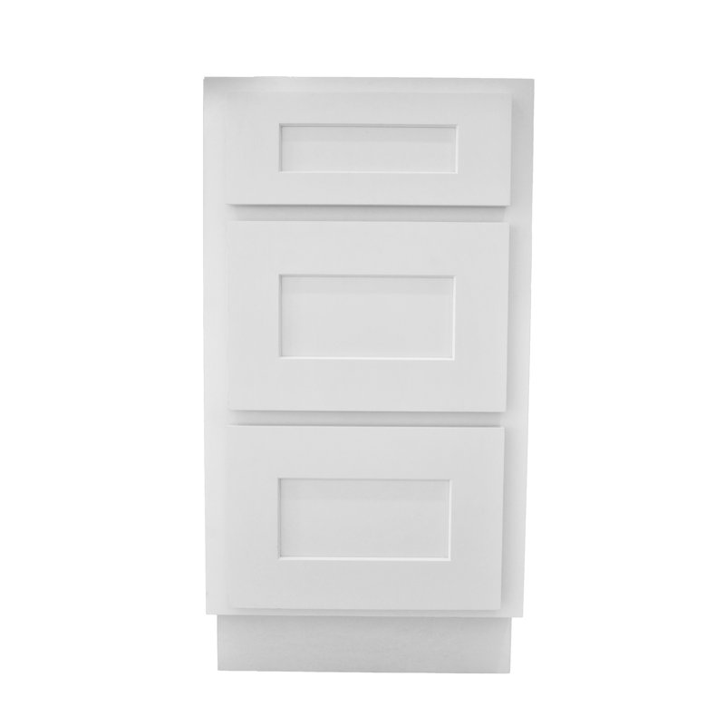 Base de meuble-lavabo de salle de bain seulement en blanc, H 34,5 po x l 15 po x P 22 po