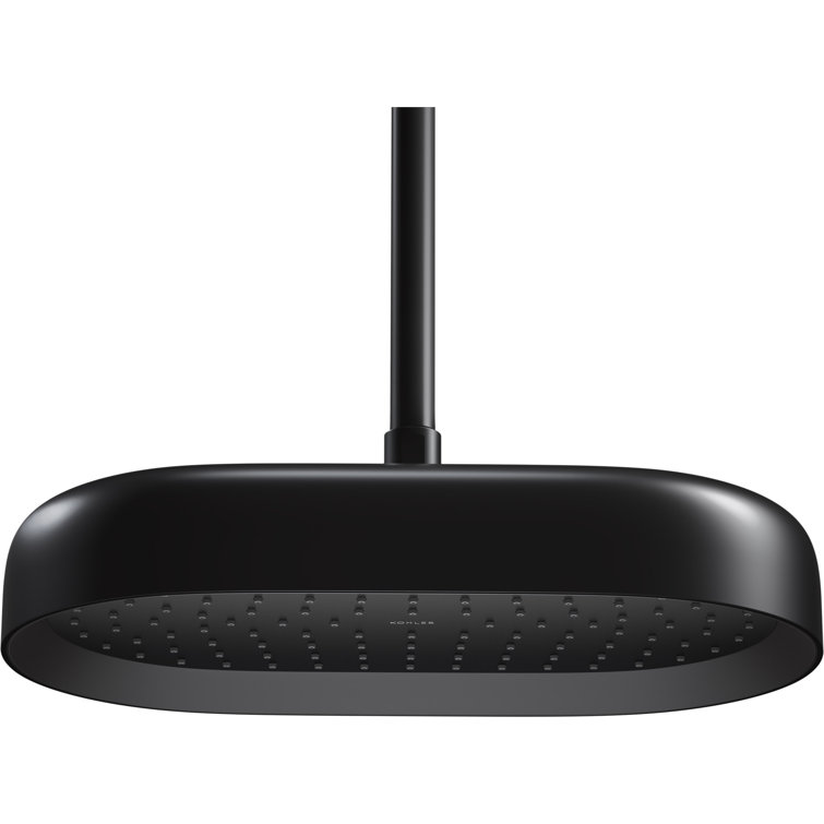 Statement 14" Single-Function Wall or Ceiling-Mount Round Rainhead, Oblong Rain Showerhead 2.5 GPM