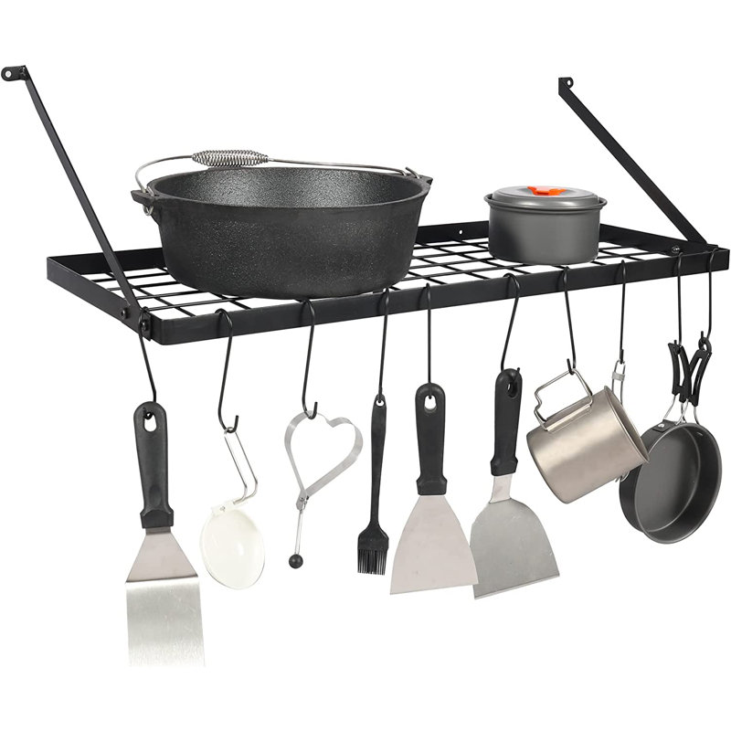 Metal Rectangle Wall Mounted Pot Rack