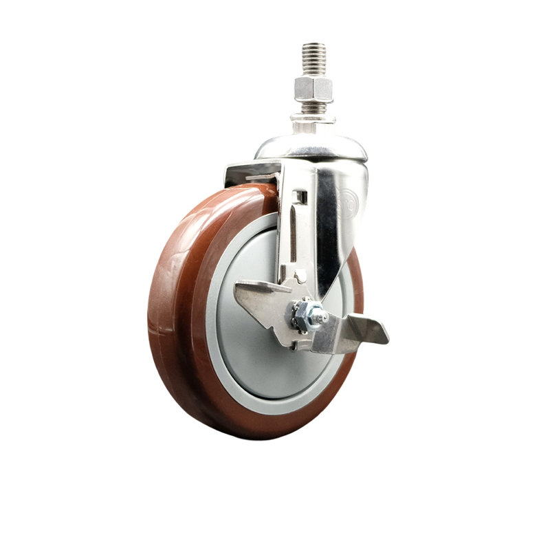 Polyurethane Casters, Maroon
