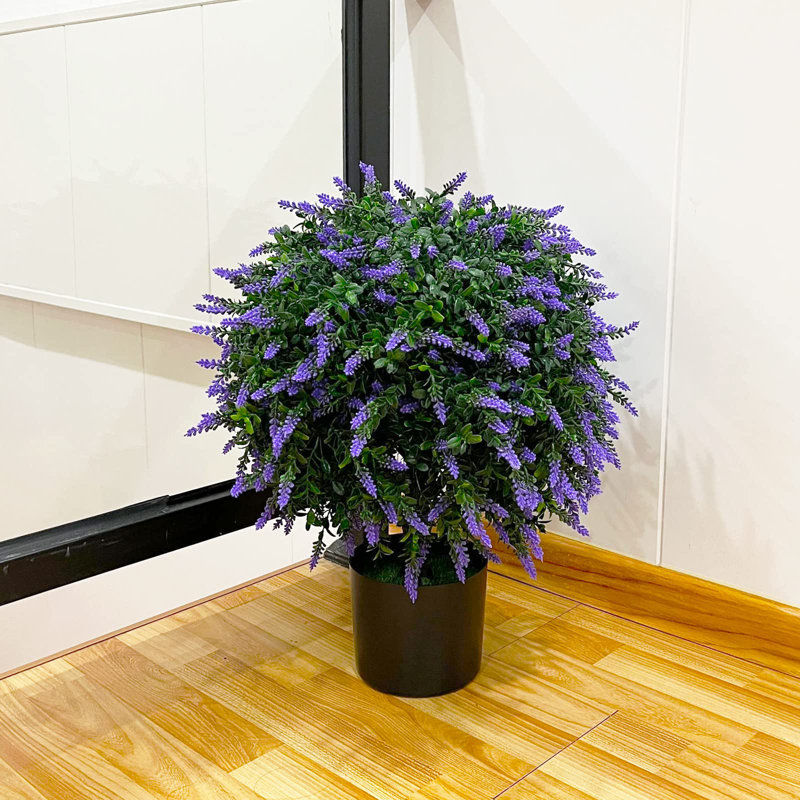 Arbre en forme de boule topiaire artificielle 21,6 po (ensemble de 2)