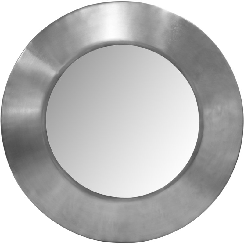 Lopp Iron Mirror, 24" H x 24" W, Silver