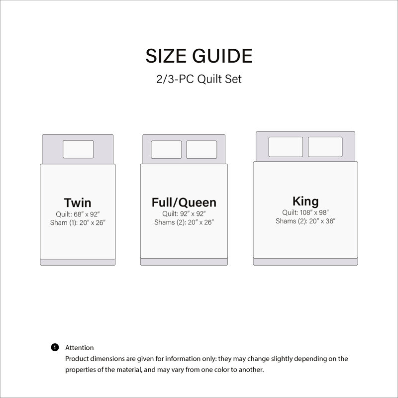 Swift Home Crinkle Washed 3-Piece Microfiber Quilt Set -  Ultra-Soft, Versatile, Classic, Timeless - All-Seasonal, Durable, Easy Care