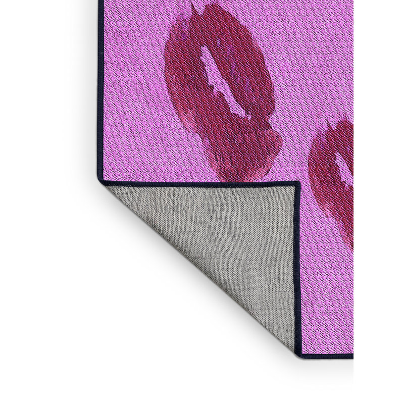Tapis 100% à motif lavable à la machine 3907-PUR, Rectangle 7 pi x 9 pi