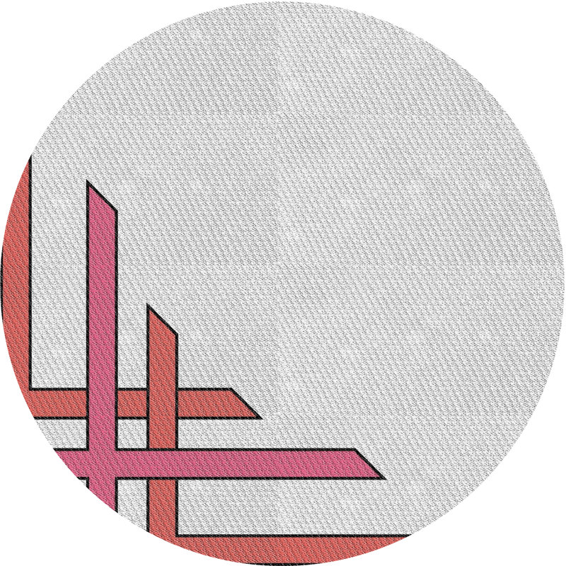 Tapis gris, Rond 8 pi