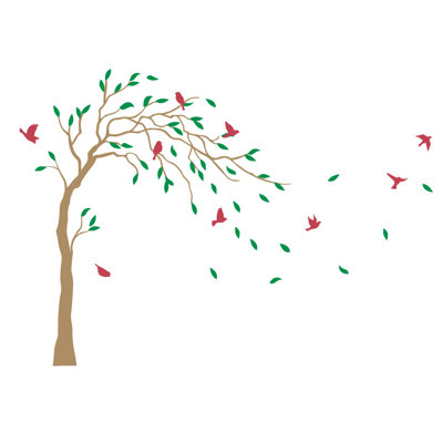 Plants & Flowers Non-Wall Damaging Wall Decal