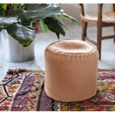 40Cm Wide Tufted Round Pouffe 40Cm Ottoman