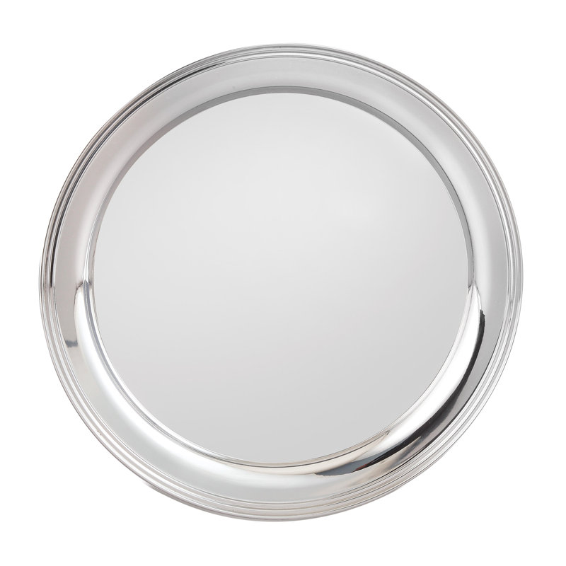 Plateau de service en acier inoxydable Kayla, H 1 po x l 14,5 po x P 14,5 po