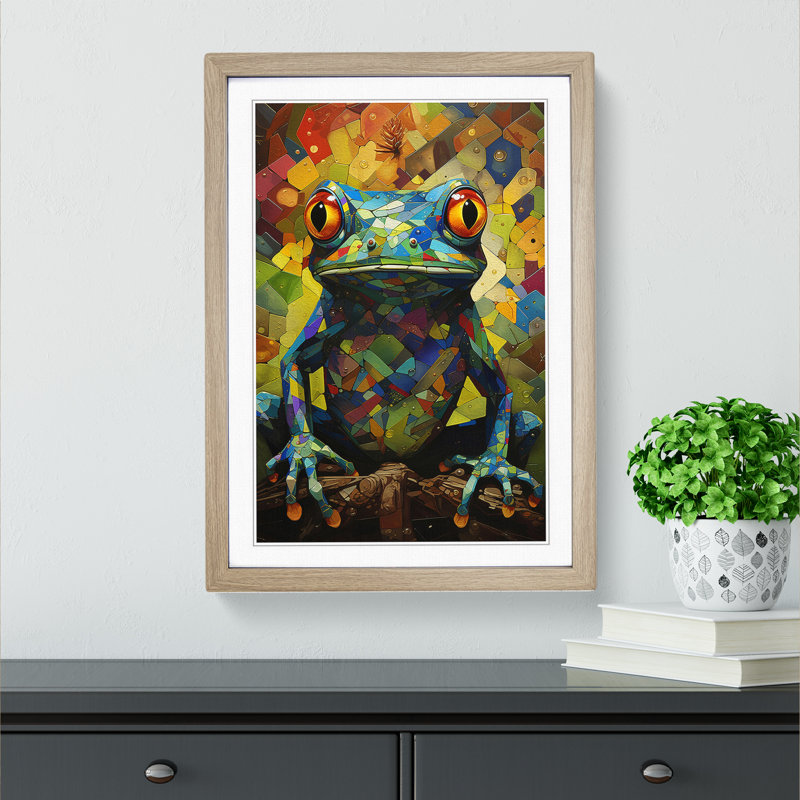 Single Picture Frame Print on Wood, Oak Framed, 46cm H x 34cm W