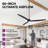80" Solid Wood Propeller Blades LED Ceiling Fan with Dimmable  3CCT LED Lights and Remote Control