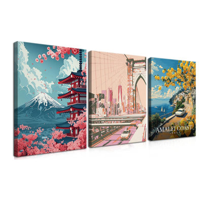 3 Piece Wrapped Canvas Print