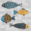 Illustration de poisson nautique - reproduction encadrée mate pour la décoration-1541141010