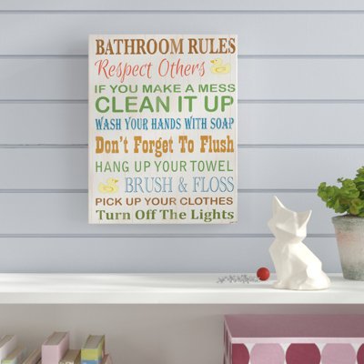 Art textuel, salle de bain