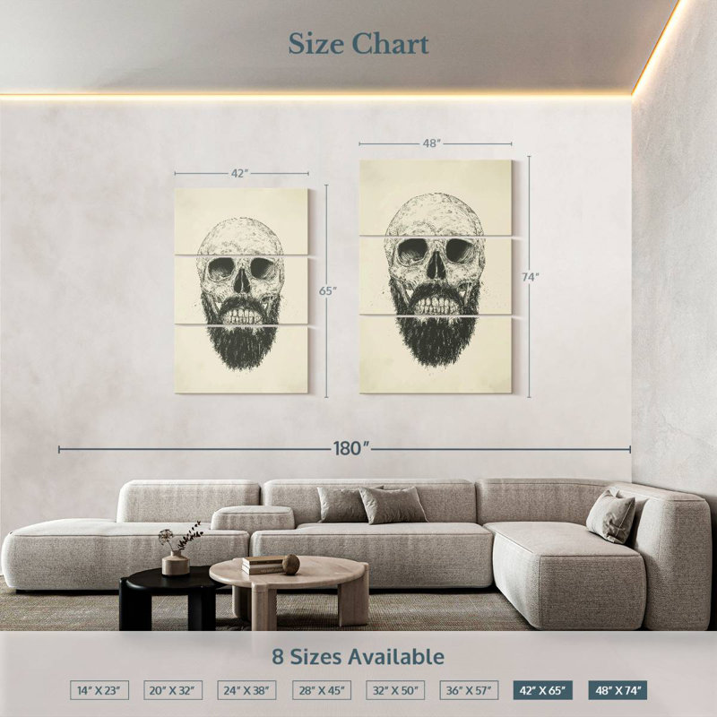 Kerner The Beard Is Not Dead, 65" H x 42" W