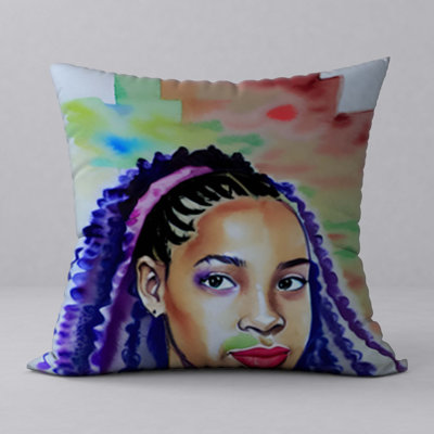 Pillow New East Urban Home Vibrant Character & Patterns/ size 18"x18"