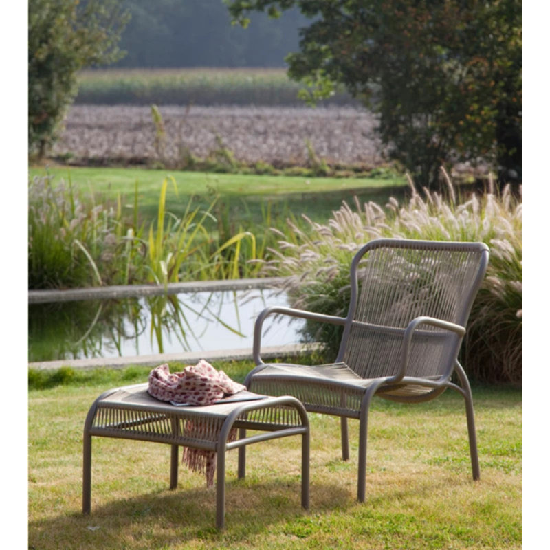 Loop Outdoor Ottoman, Black