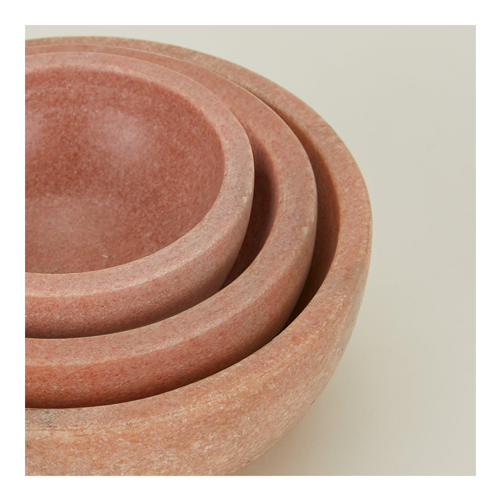 Simple Marble Decorative Bowl 1, Pink, 2.5" H x 6.5" W x 6.5" D