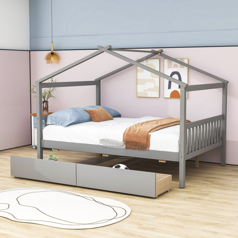 Shawsville Daybed with 2 Big Drawers, Gray, Full / Double