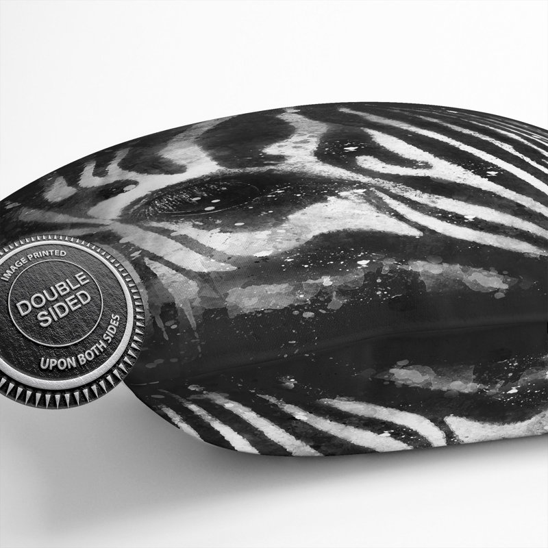 Zebra Vol.1 Paint Splash Square Throw Cushion, 55cm H x 55cm W x 20cm D