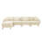 4 Sectional In Boucle Fabric With Convertible L Shape, Shell-Shaped , Removable , And Self Wrapped Legs, Beige For A Stylish Look Distinctive Cylindrical Comfortable Seating-8814966