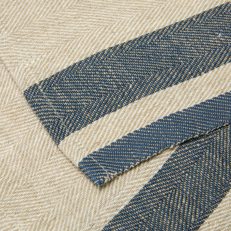 Gordes Napkins - Red/Natural - 20" x 20" - Set of 4, Blue/Natural