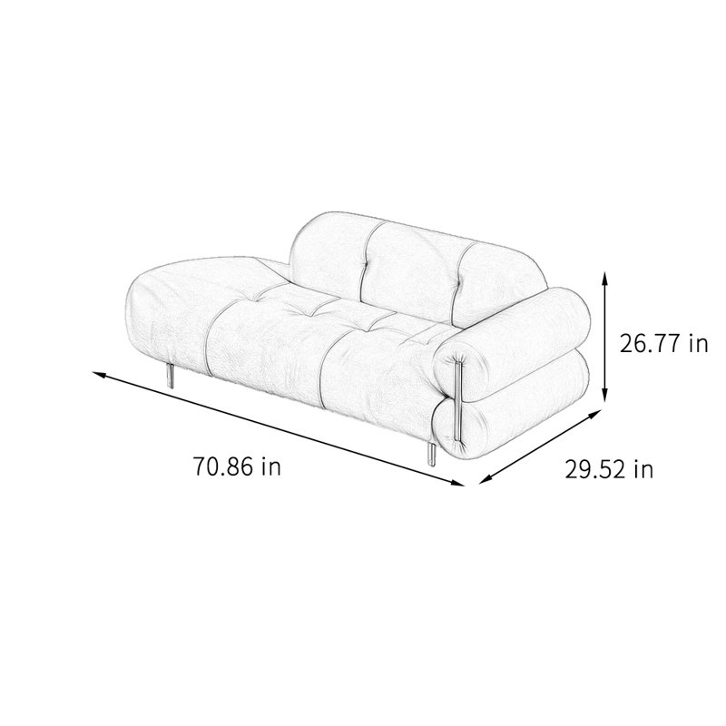 Chaise longue de loisirs créative et moderne, Orienté à droite, Beige