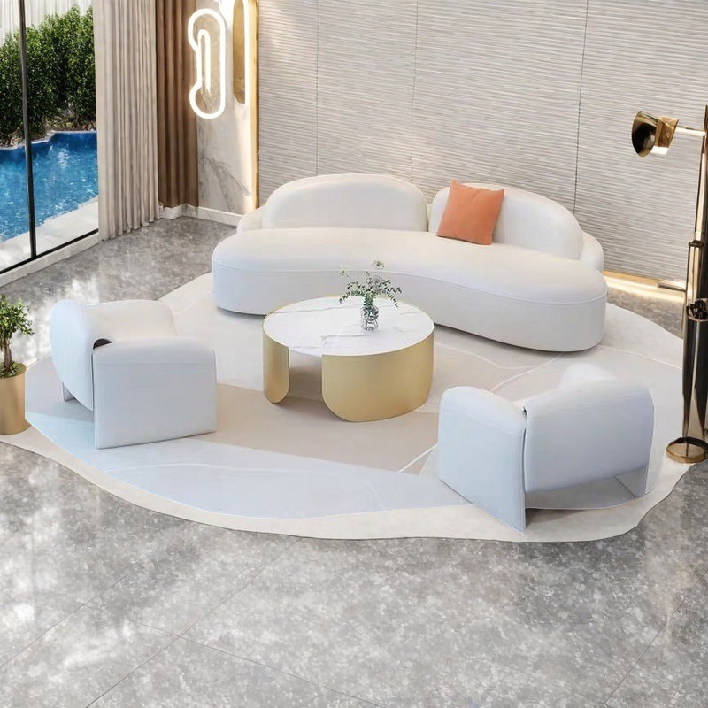 Nordic simple arc office sofa set