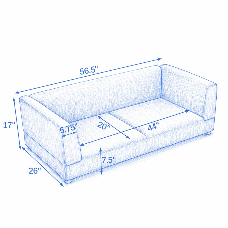 Comfortable Oversized Pet Sofa, Dark Gray